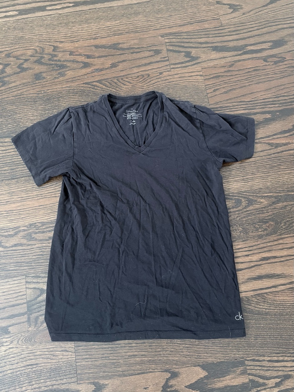 Calvin Klein Black V-Neck Short Sleeve Tee